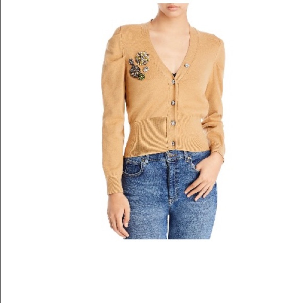 Cinq à Sept
Rae Embellished Cardigan
Small
Camel Multi